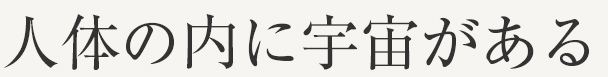 人体の内に宇宙がある